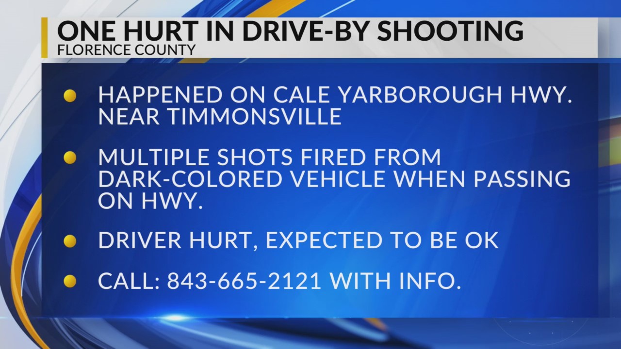 1 hurt in drive-by shooting in Florence County, deputies say – WBTW