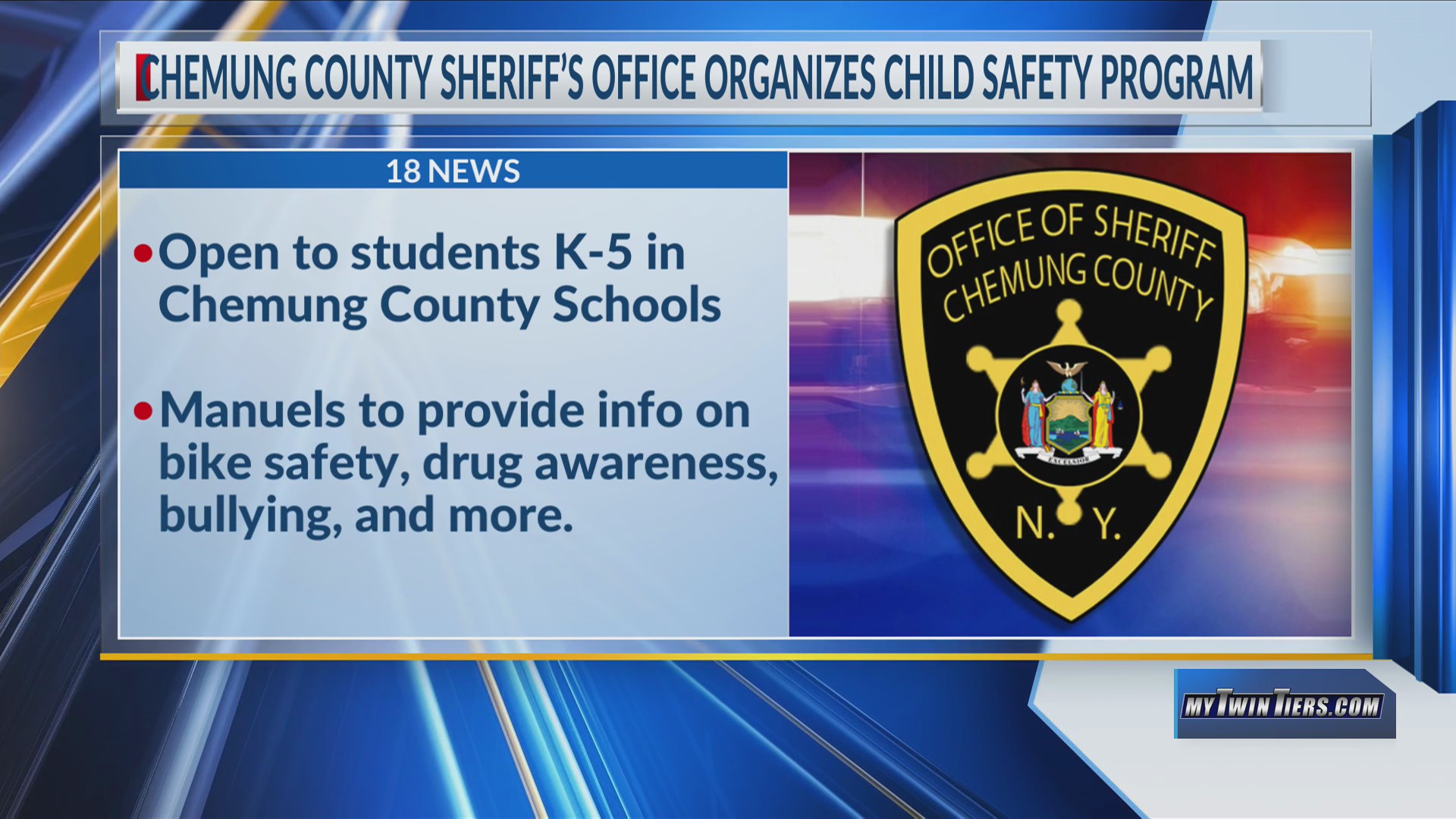 Chemung County Sheriff’s Office organizes child safety program for