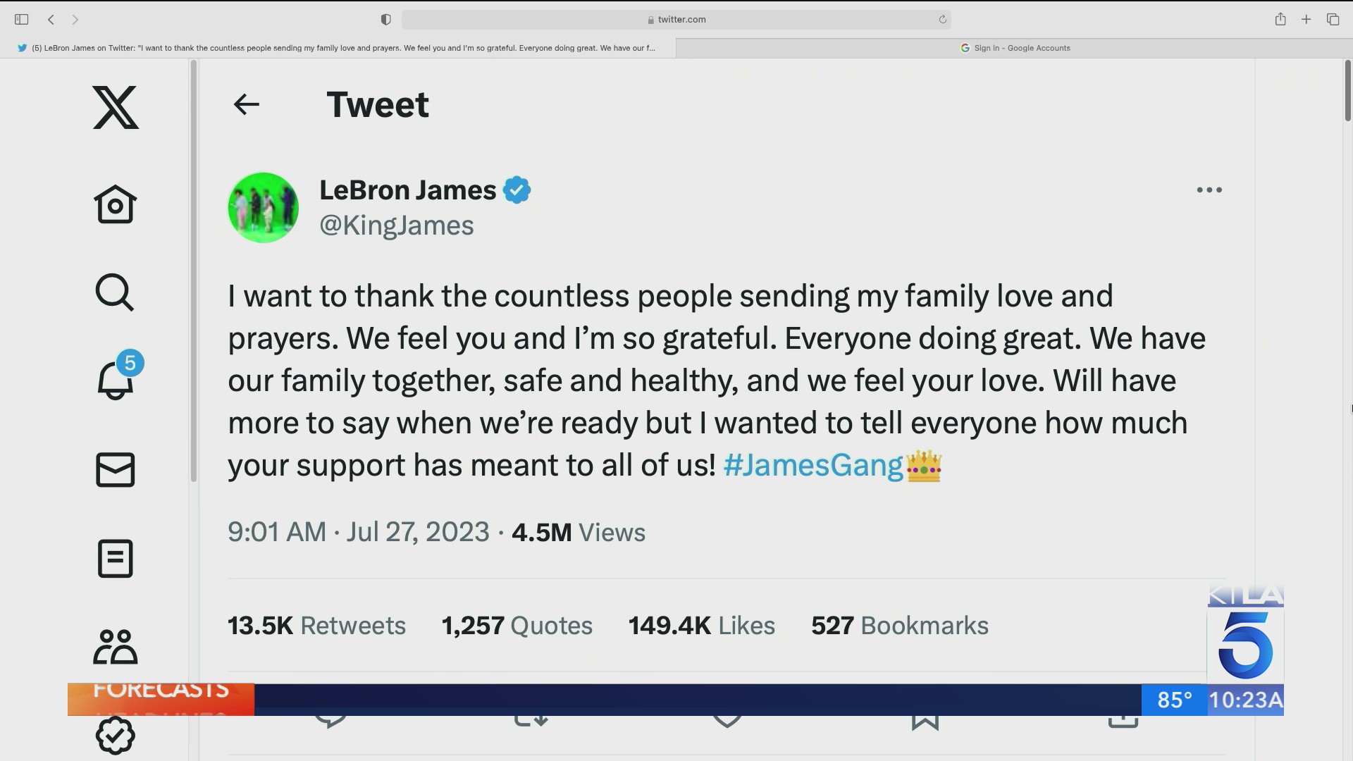 Lebron James Breaks Silence After Bronny S Health Scare Wkrn News 2 Lebron James Breaks Silence After Bronny S Health Scare Wkrn News 2