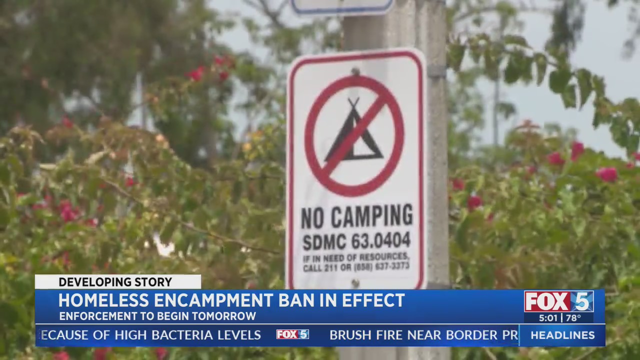 Homeless Encampment Ban In Effect – FOX 5 San Diego & KUSI News