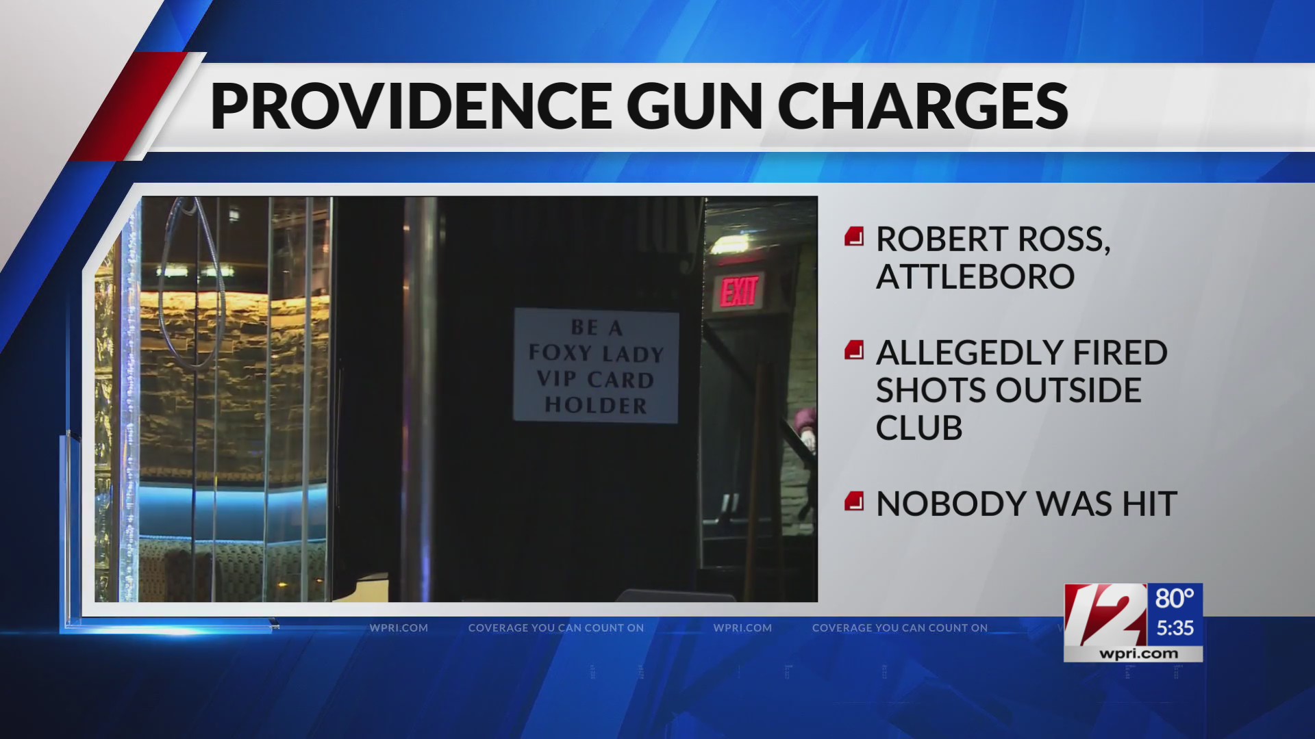 Man accused of firing gun outside Foxy Lady charged – WPRI.com
