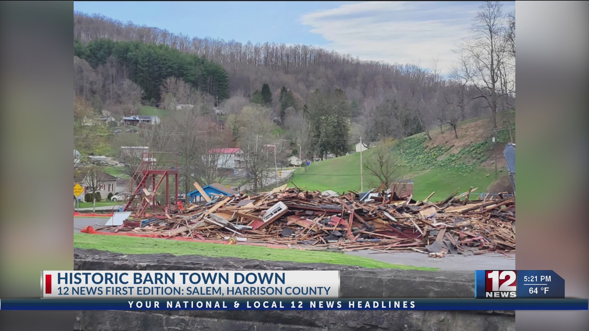 Historic barn torn down