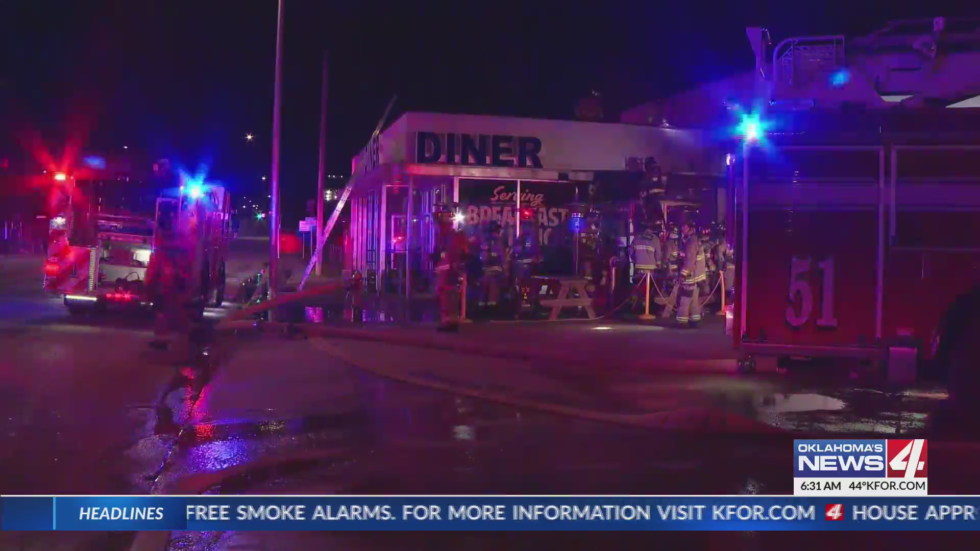 Crews take down fire outside Oklahoma City diner Oklahoma City
