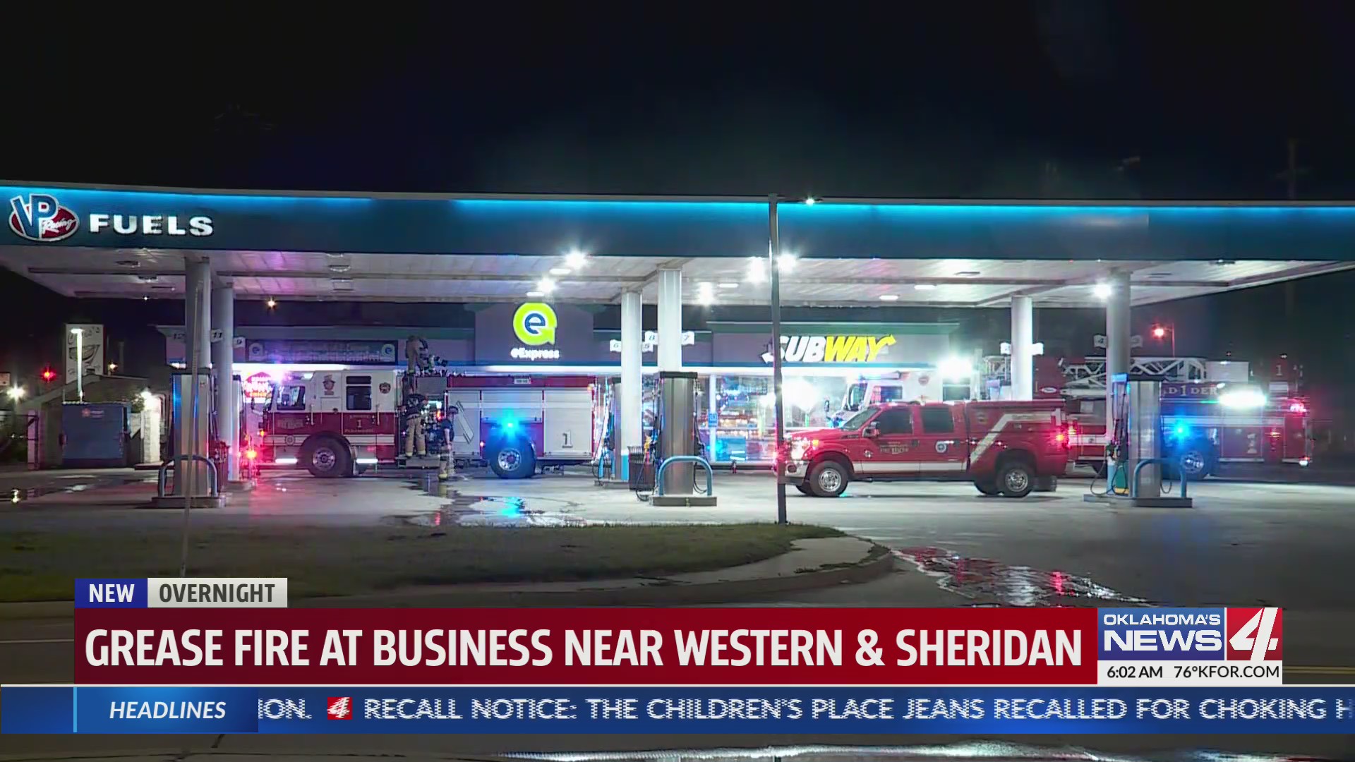 Fire crews respond to grease fire at Oklahoma City gas station Oklahoma City