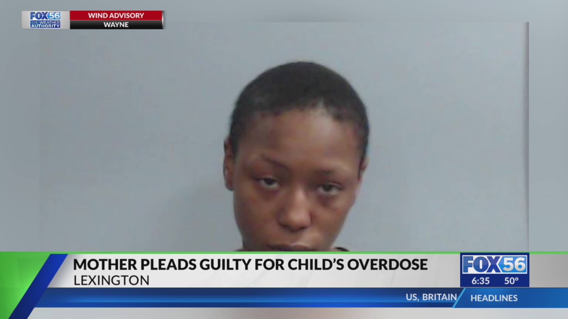 Lexington mother pleads guilty after 2-year-old’s overdose – FOX 56 News