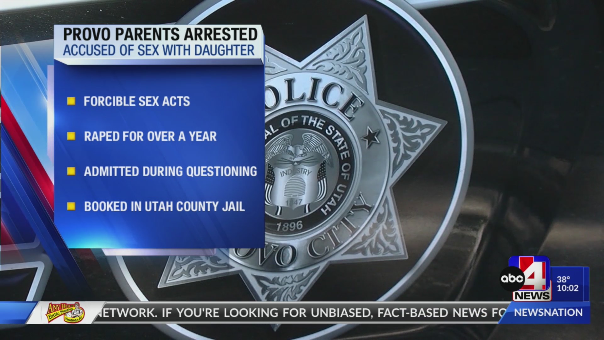 Provo parents arrested after they allegedly had sex with their 15-year-old child, claimed it was ‘safer’ – ABC4 Utah