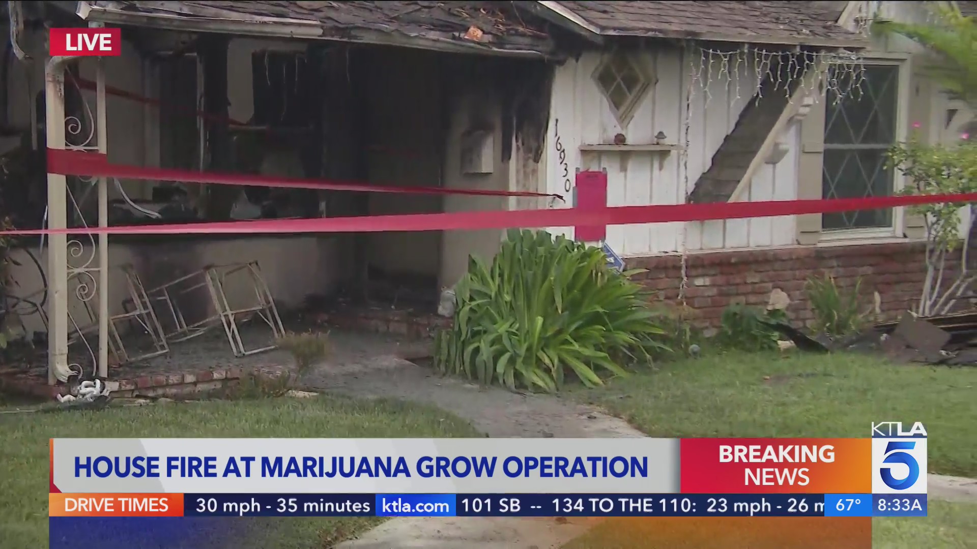 Illegal marijuana grow operation discovered during house fire – KTLA