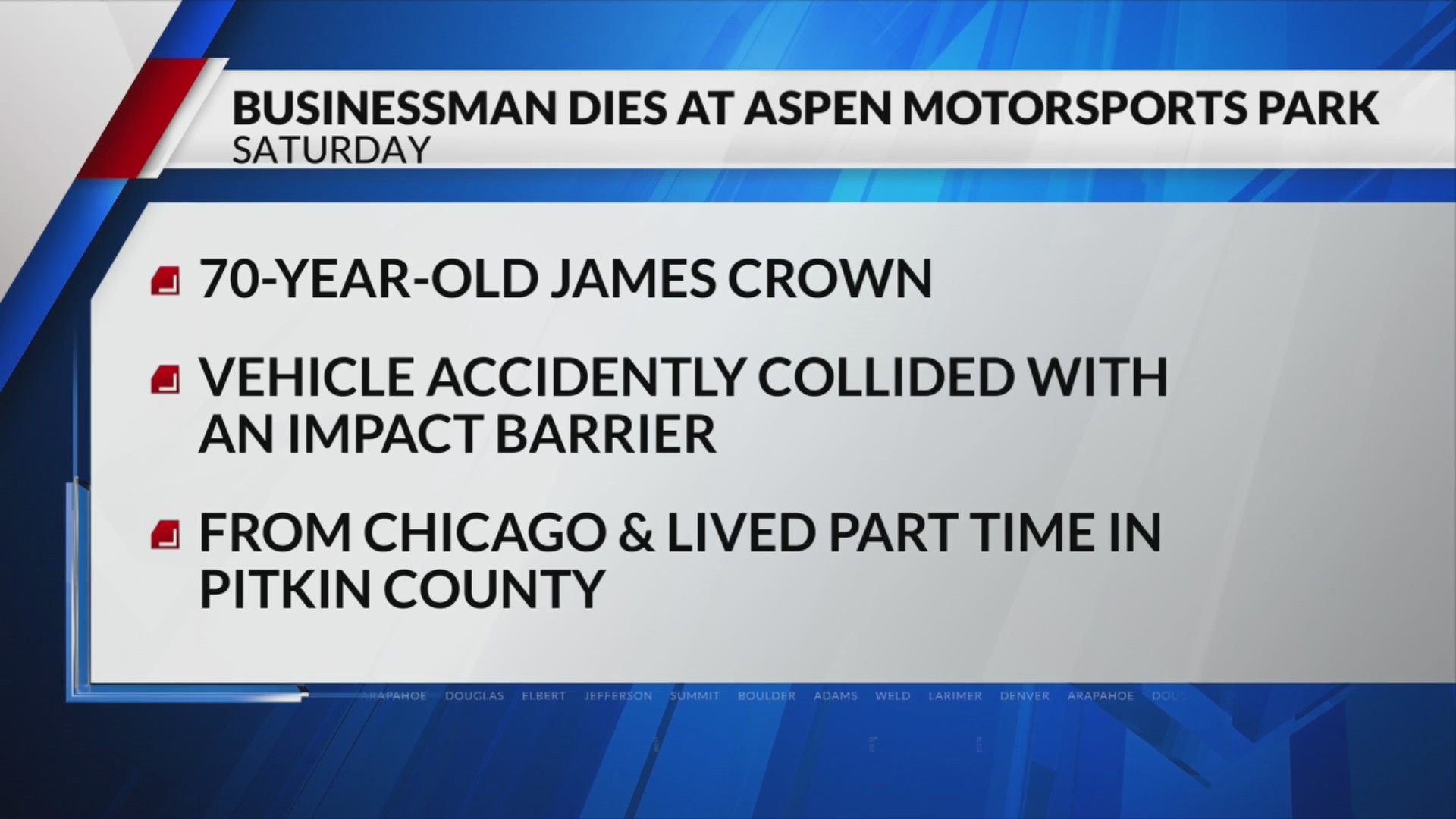 Businessman James Crown dies at Aspen Motorsports Park FOX31 Denver