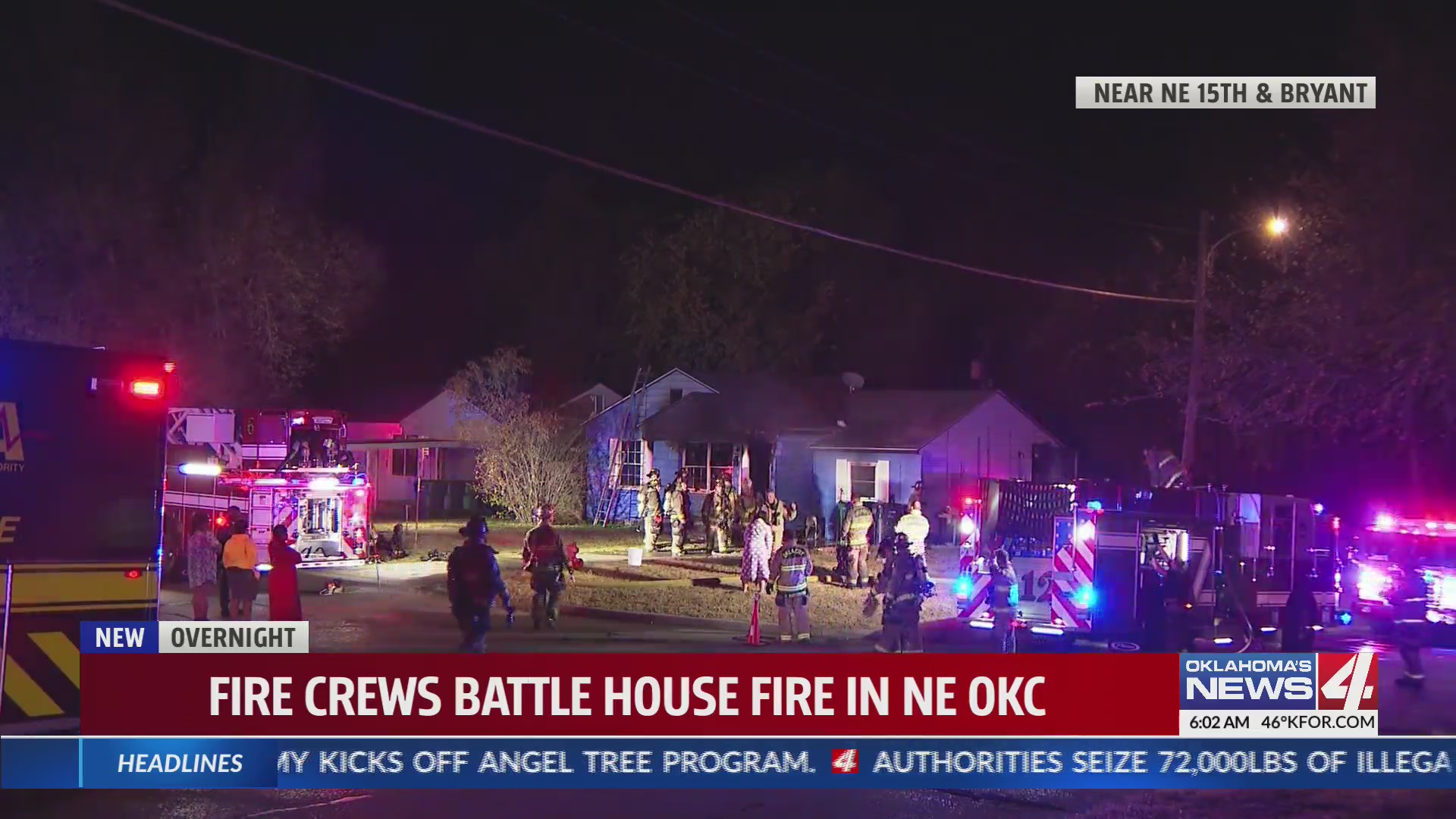Fire crews battle house fire in NE Oklahoma City – KFOR.com Oklahoma City