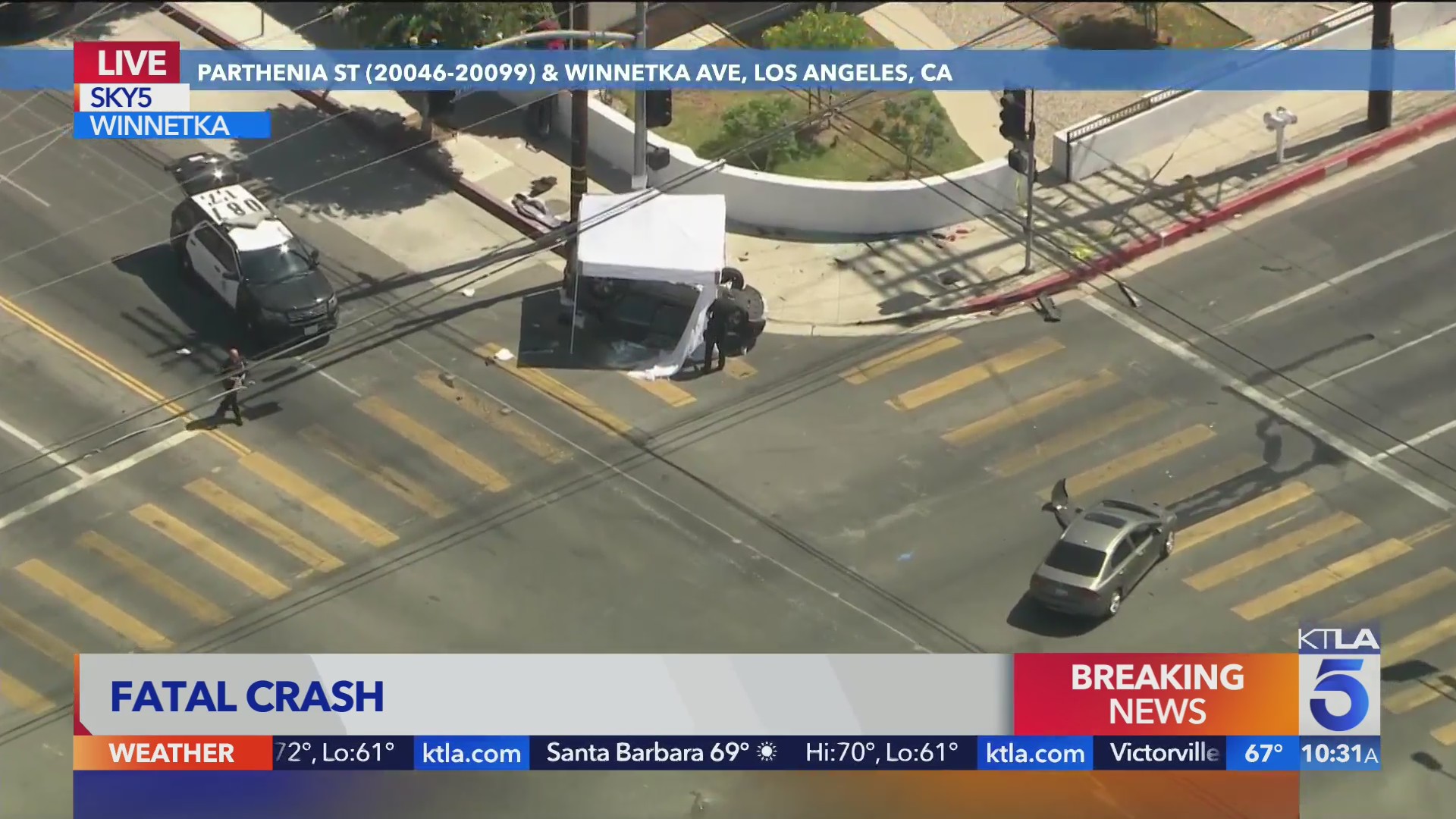 1 killed, 2 injured in Winnetka crash – KTLA