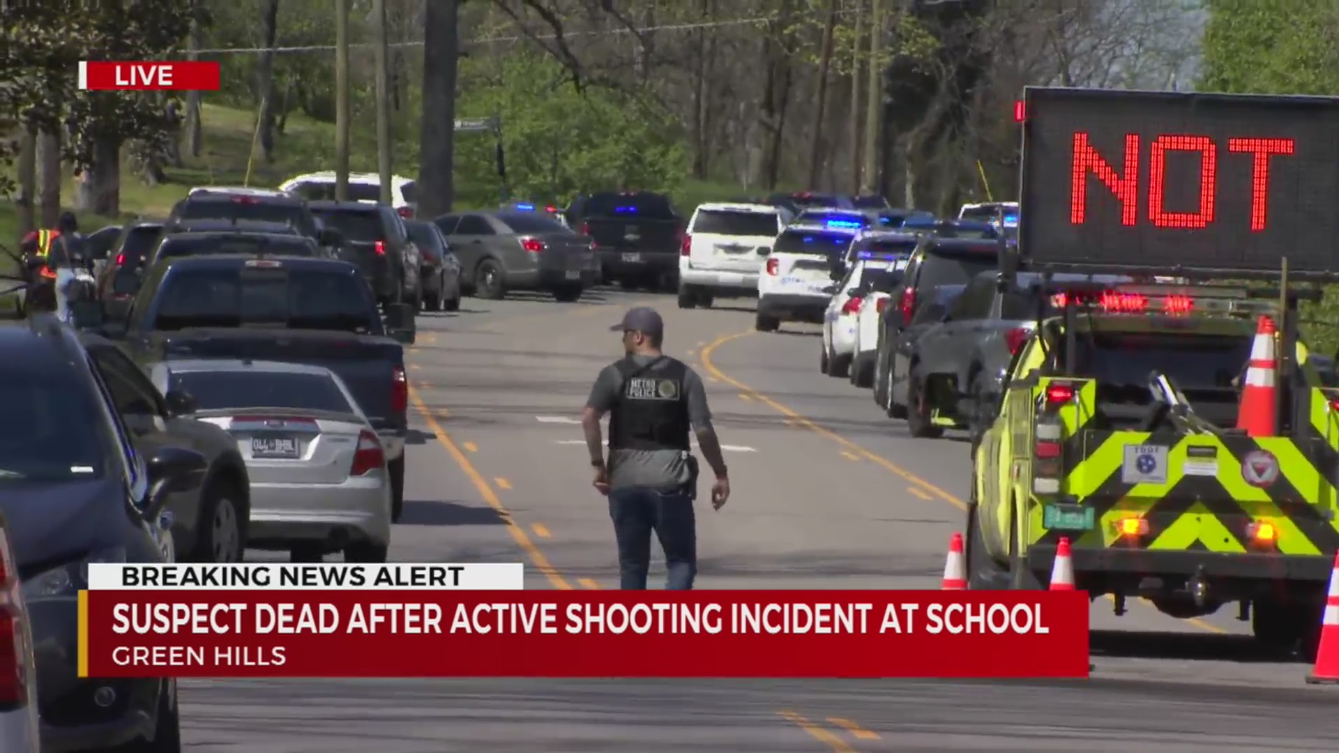 Roads shut down after active shooting incident reported at a school in