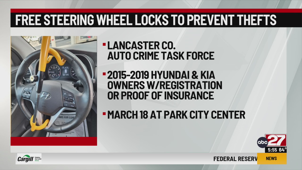Free steering wheel locks for Kia and Hyundai owners ABC27