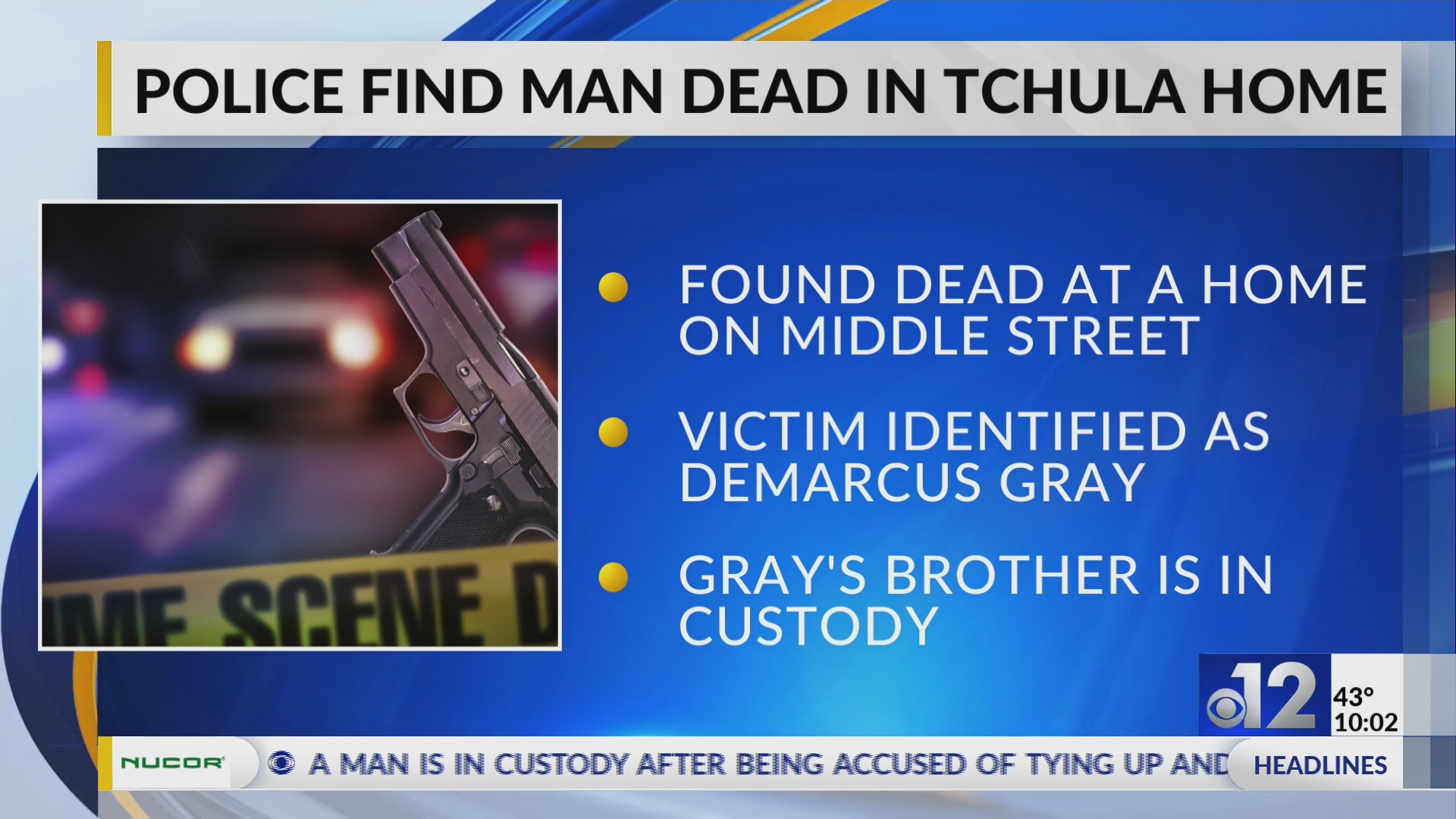 Tchula police arrest man accused of killing brother – WJTV