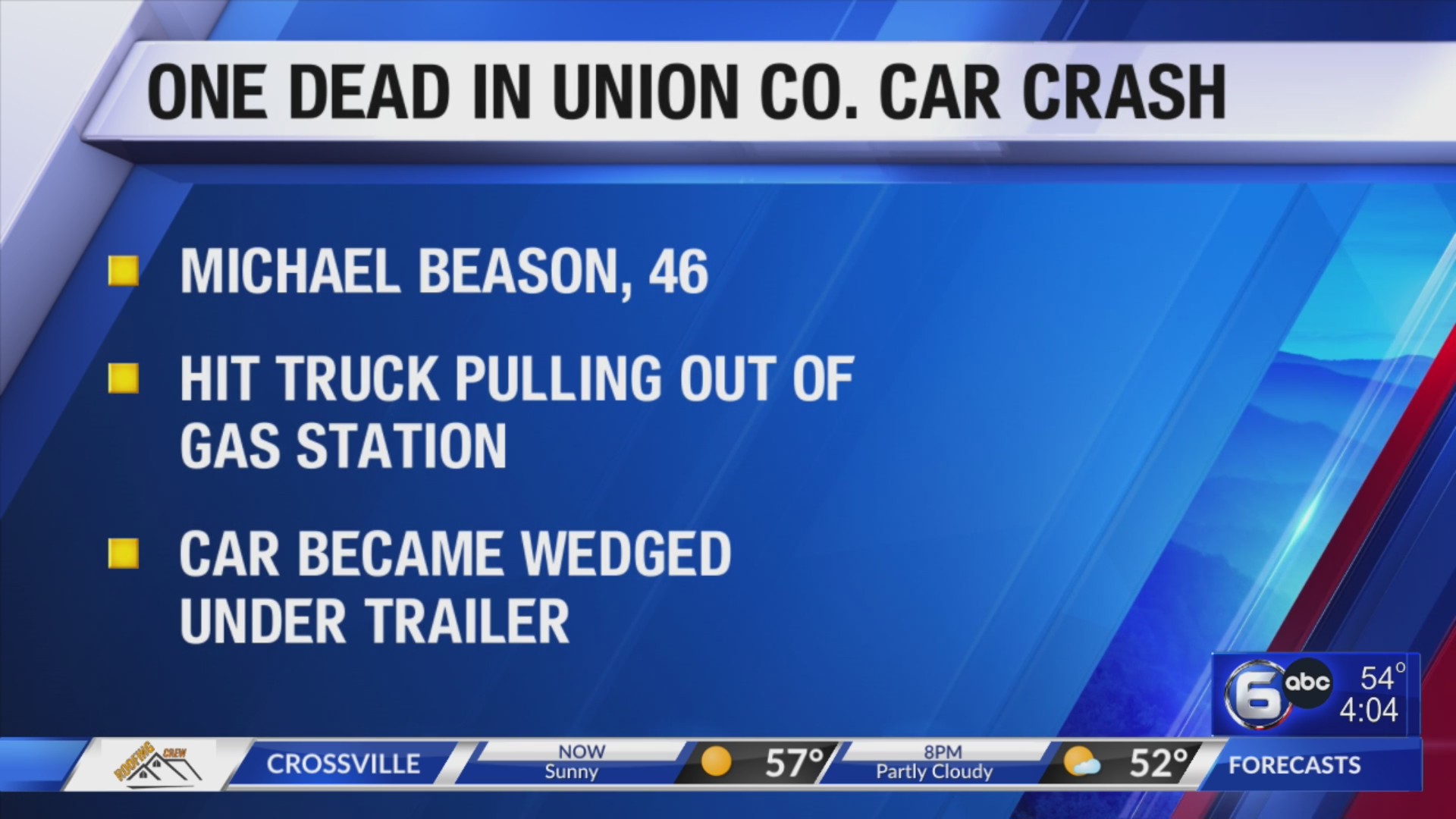 One dead in Union County car crash – WATE 6 On Your Side