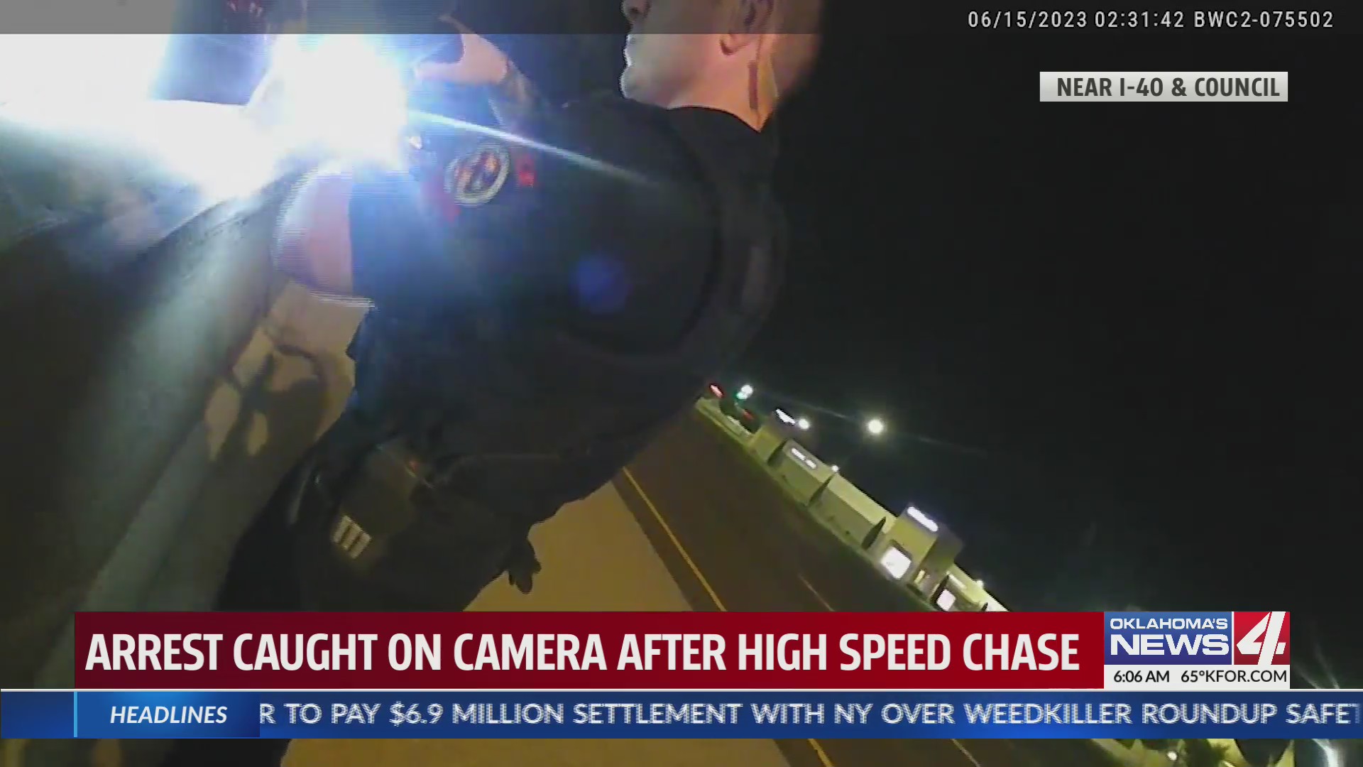 Arrest caught on camera after high speed chase – KFOR.com Oklahoma City
