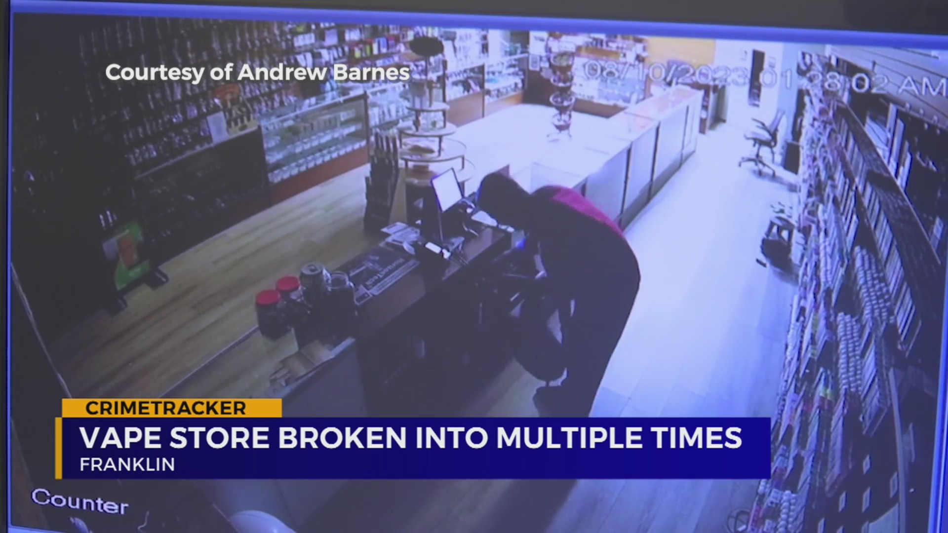 Franklin vape store broken into multiple times
