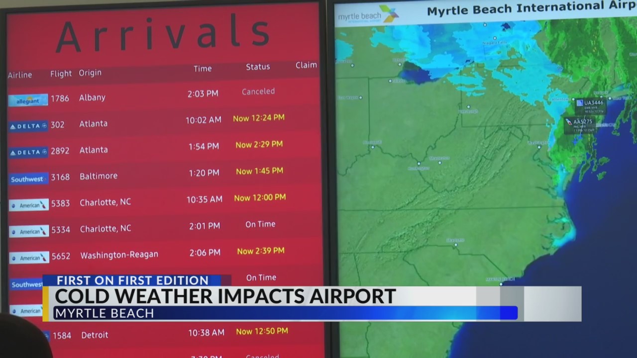 At least 2 flights to Myrtle Beach International Airport diverted due