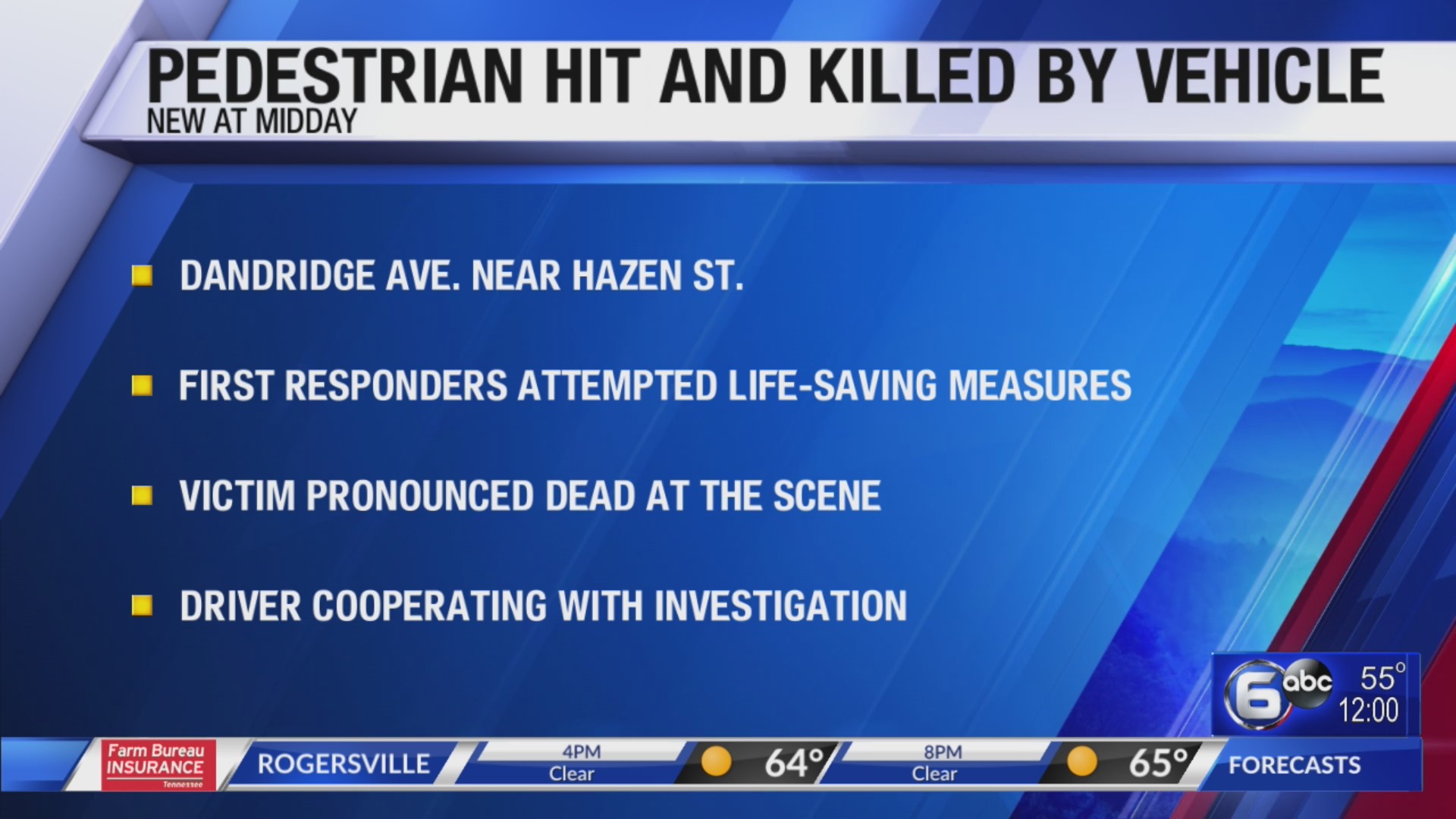 Pedestrian hit and killed by vehicle – WATE 6 On Your Side