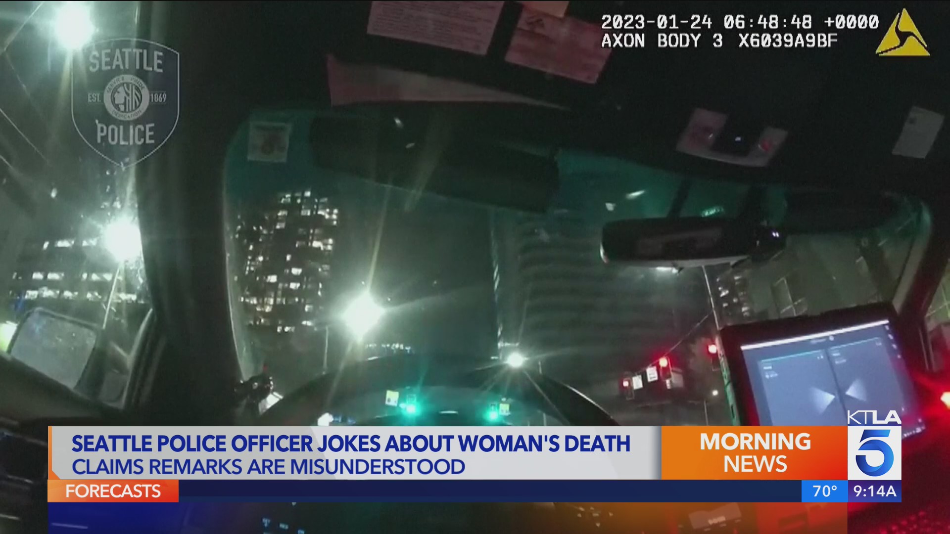 Seattle police officer recorded laughing, joking after pedestrian is ...