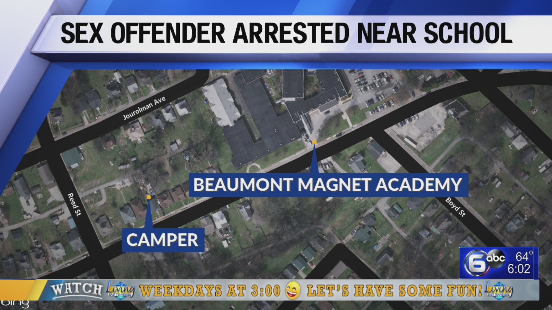 Sex offender arrested near school – WATE 6 On Your Side