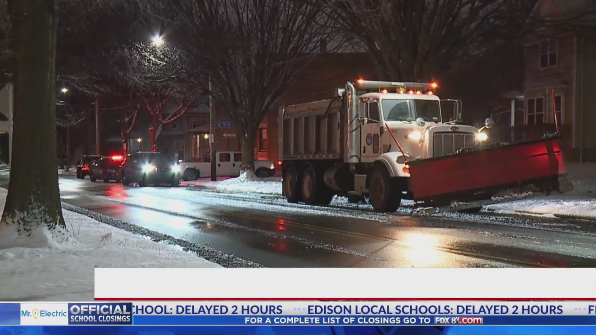 Cleveland City snow plow hits utility pole Fox 8 Cleveland WJW