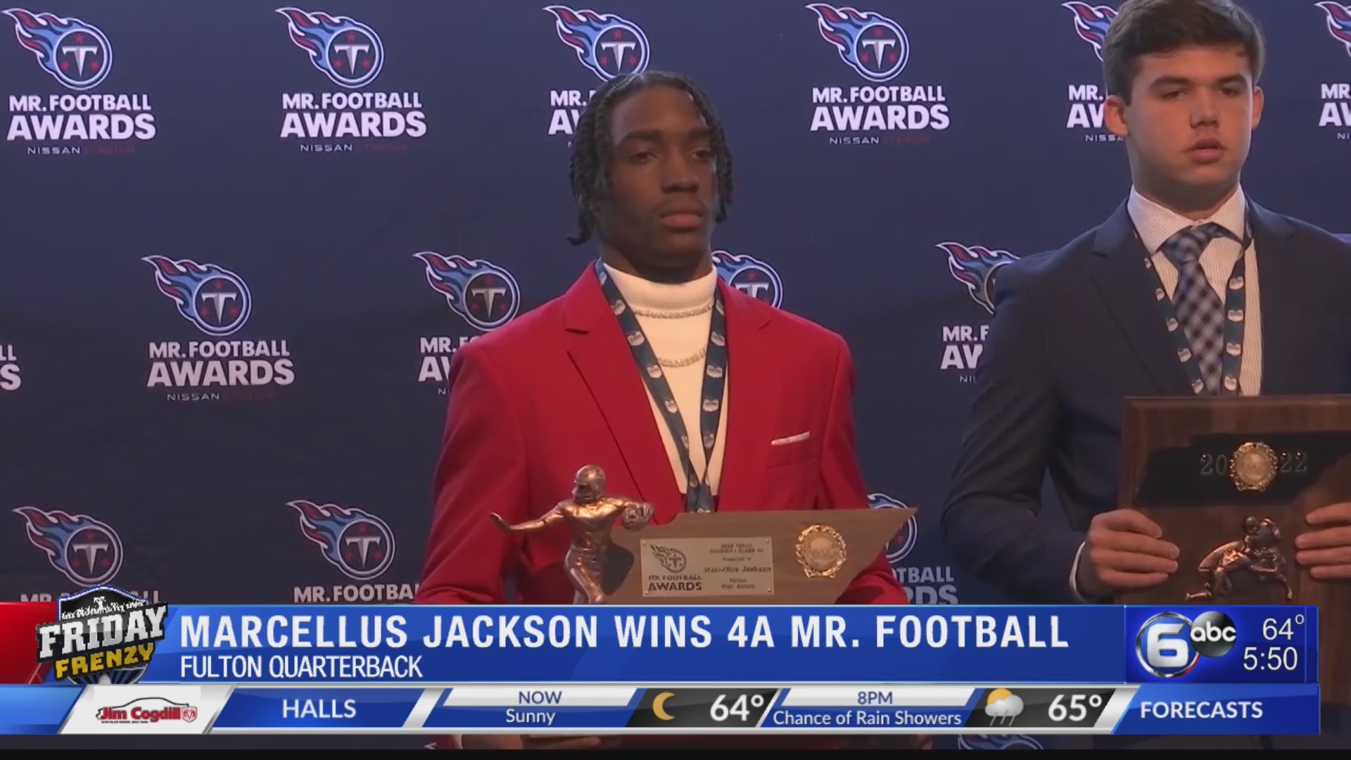 Marcellus Jackson wins 4A Mr. Football WATE 6 On Your Side