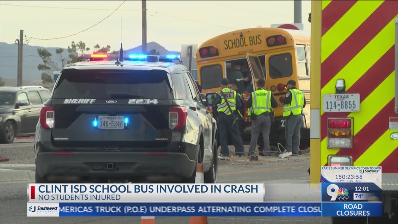 Clint ISD school bus involved in crash – KTSM 9 News