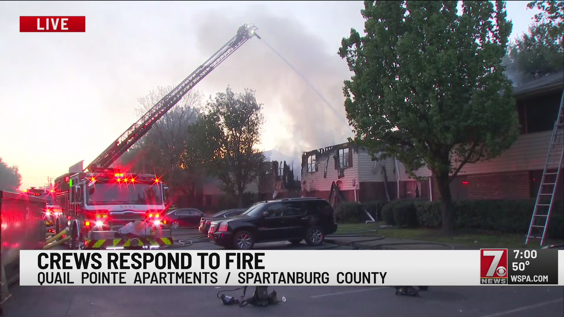 Crews respond to fire at Spartanburg apartment complex – WSPA 7NEWS