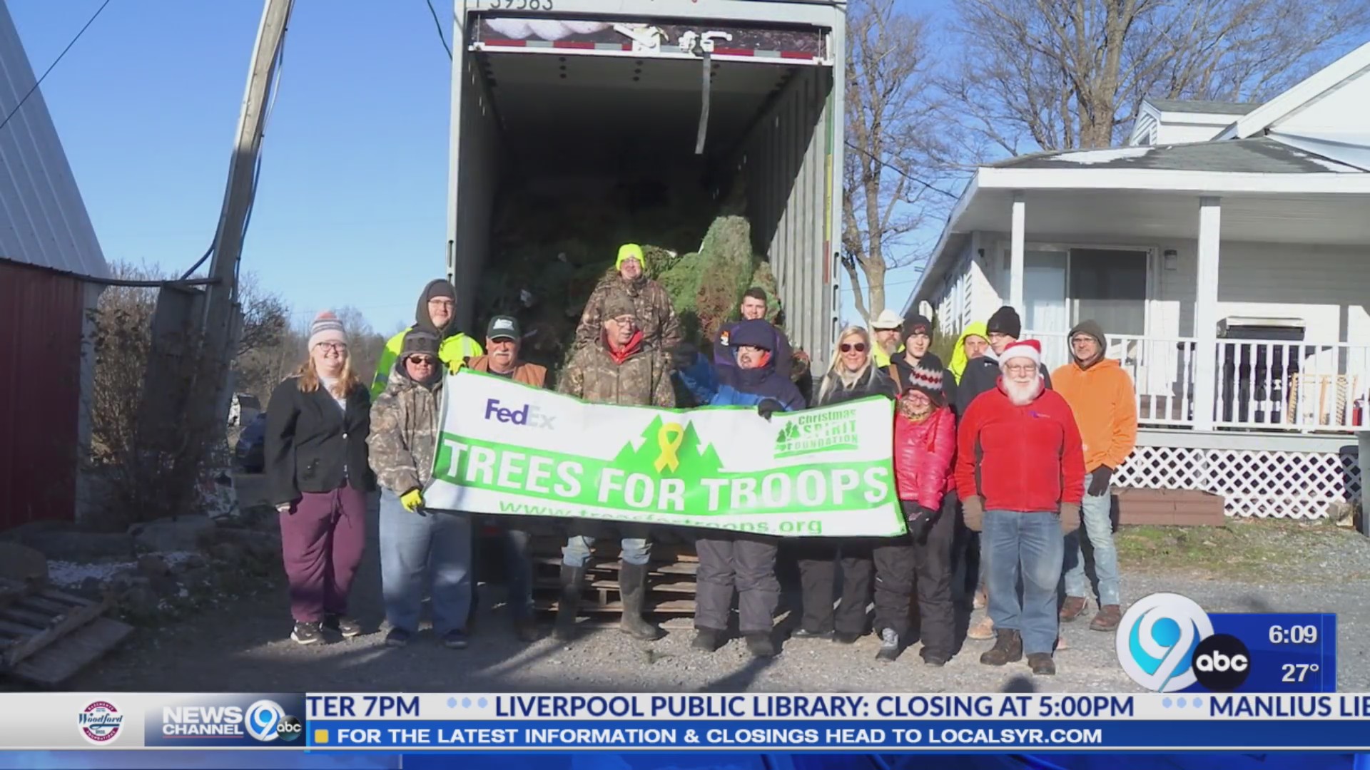 Over 800 Christmas trees shipped from CNY to North Carolina given to