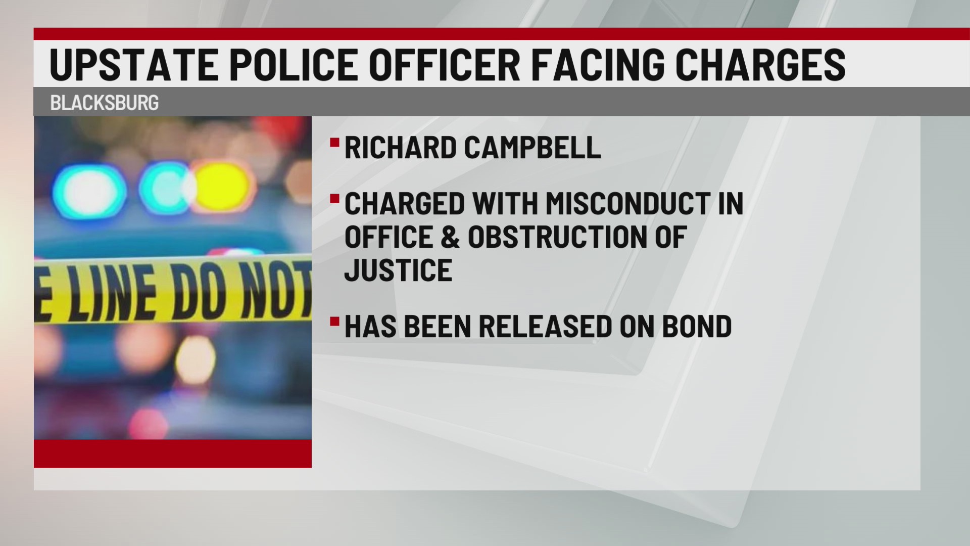 Upstate police officer charged with misconduct – WSPA 7NEWS