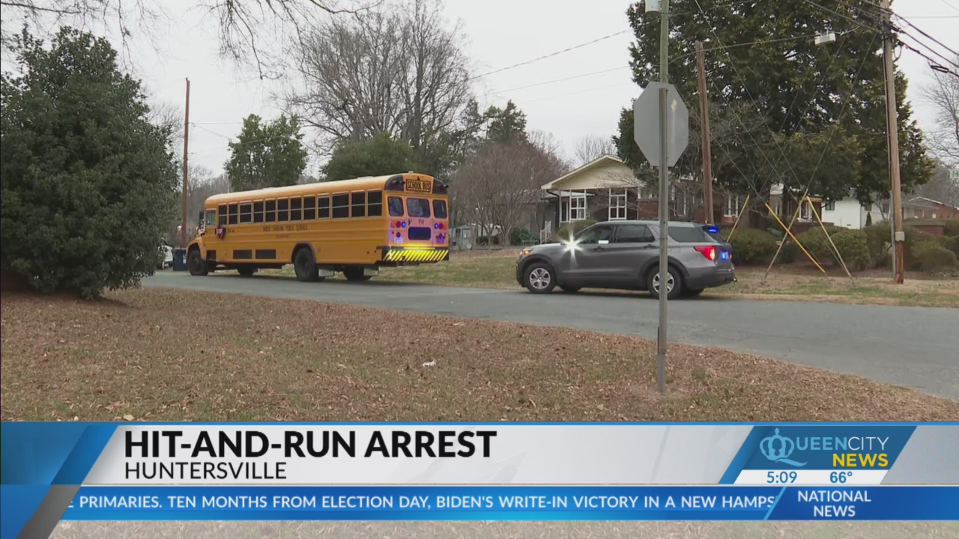 Man arrested for DWI after crashing into school bus – Queen City News