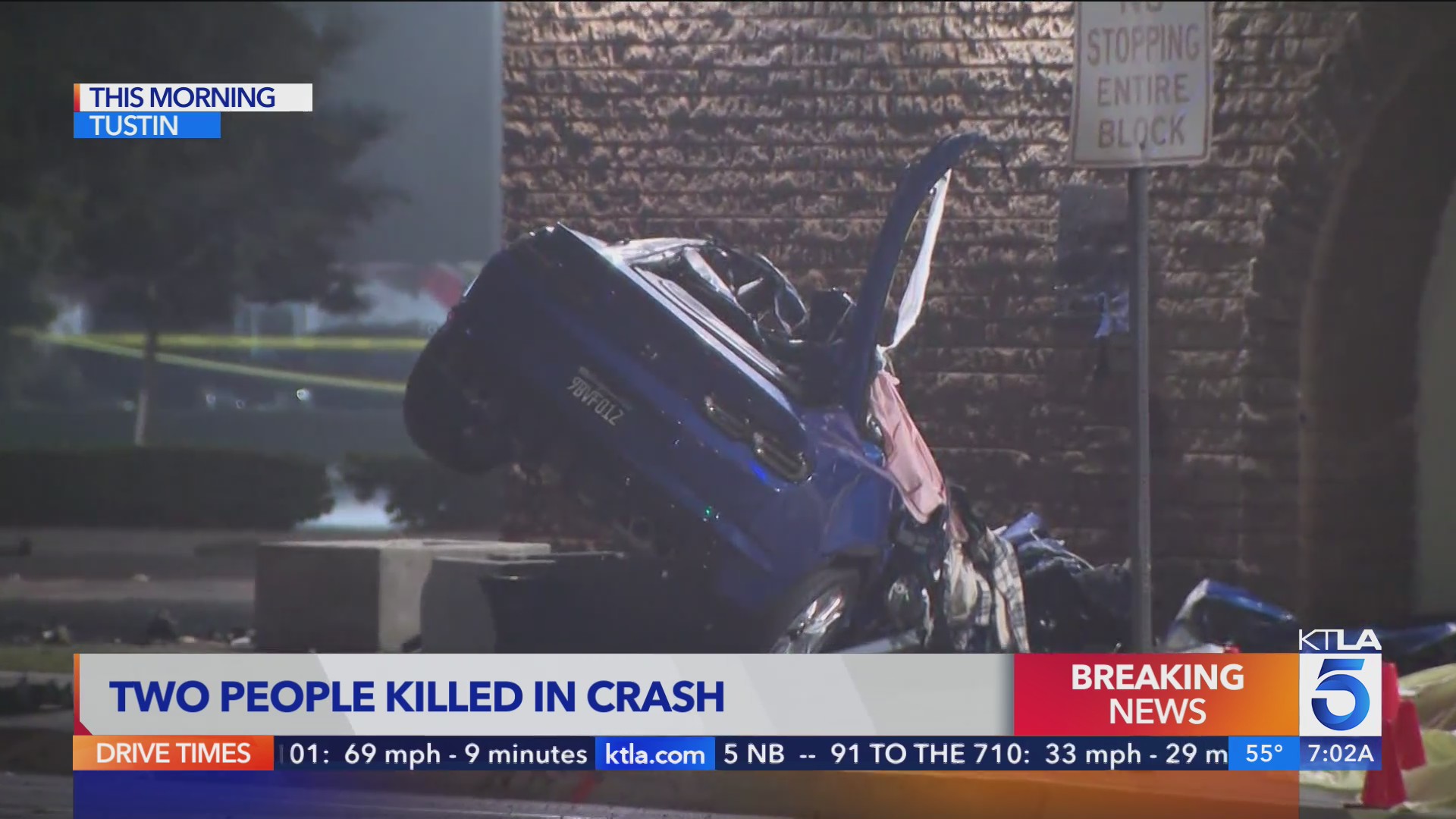 Fiery crash in Orange County claims 2 lives – KTLA