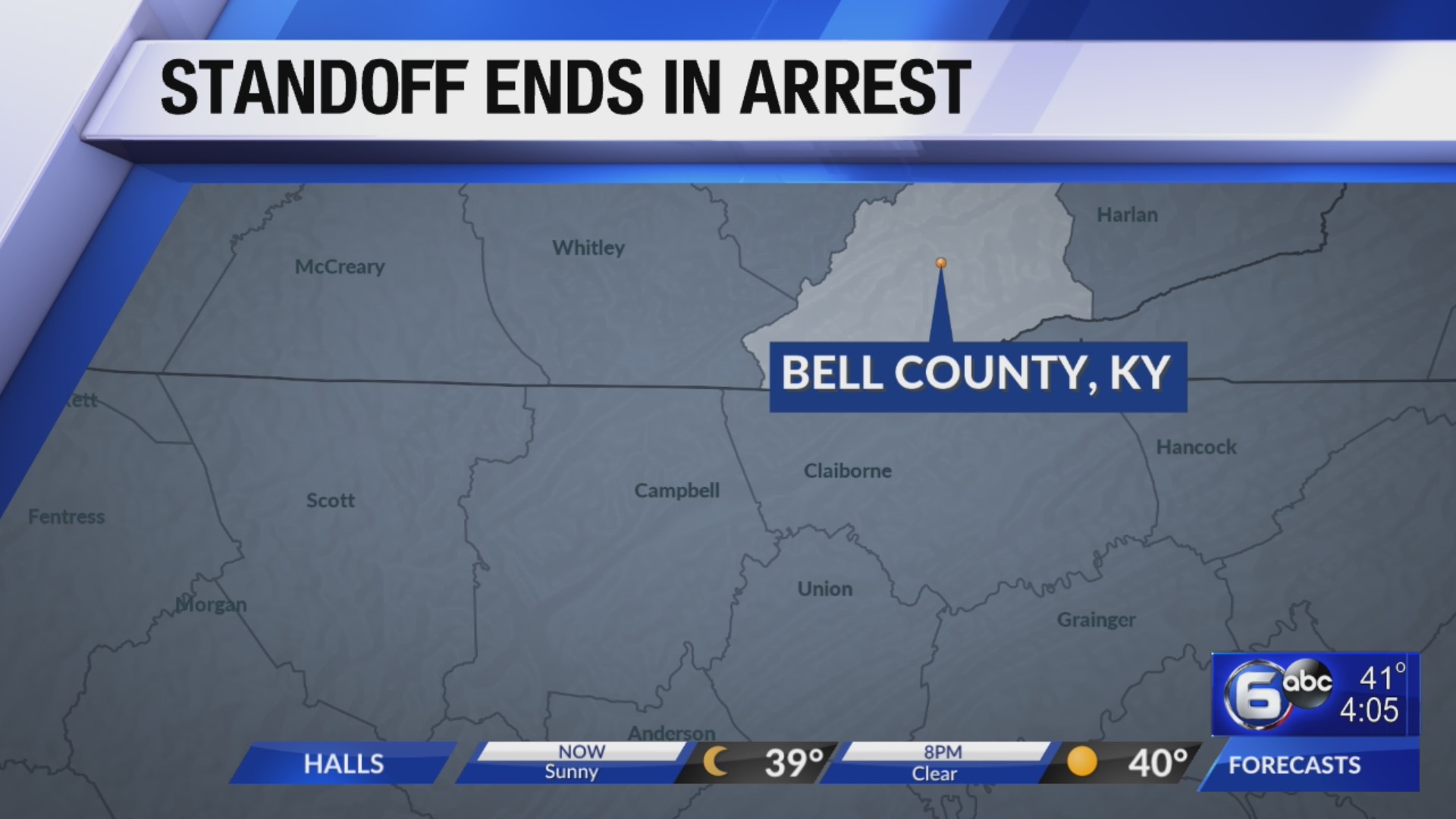 Standoff ends in arrest – WATE 6 On Your Side