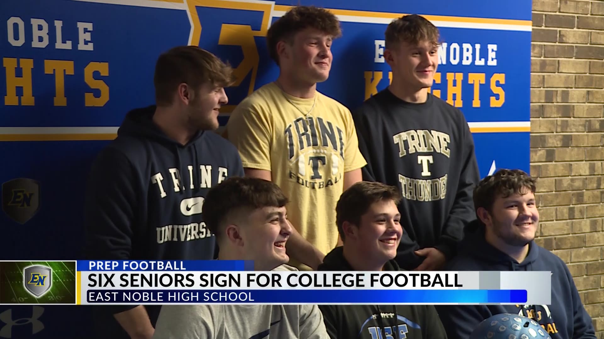 Six East Noble seniors sign to play college football on 2/26/24 – WANE 15
