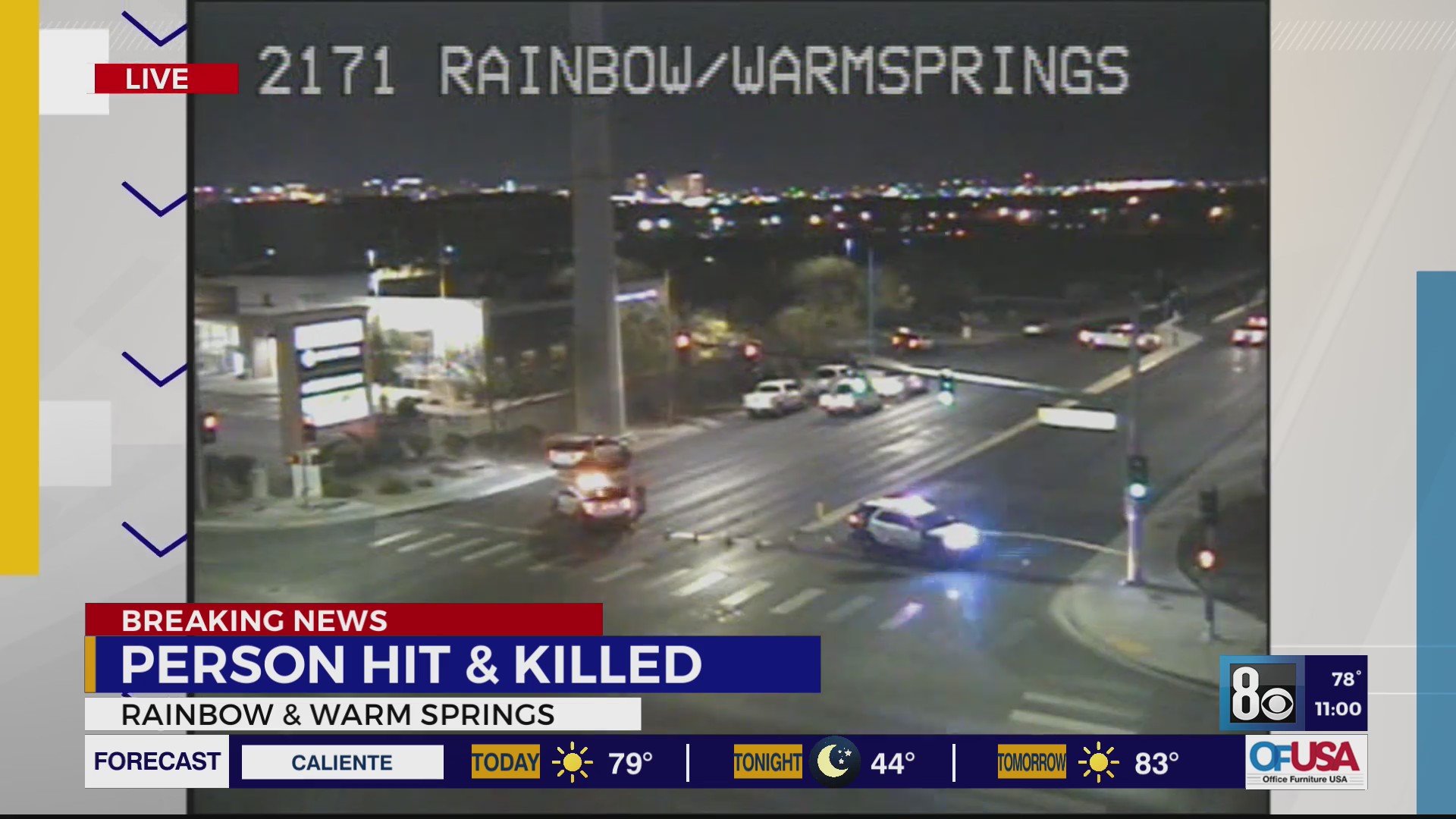 1 hit, killed in southwest Las Vegas valley crash – KLAS