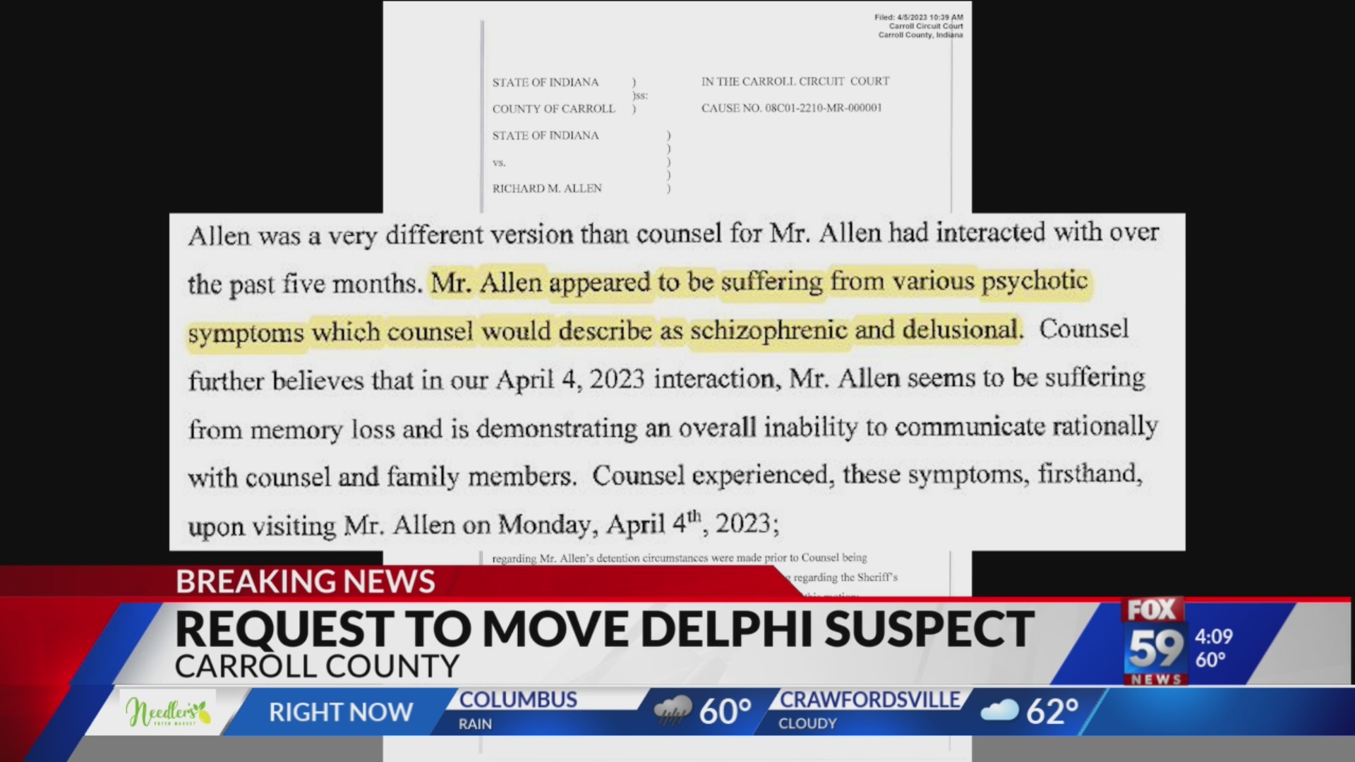Attorneys for Delphi murder suspect Richard Allen want him moved to ...