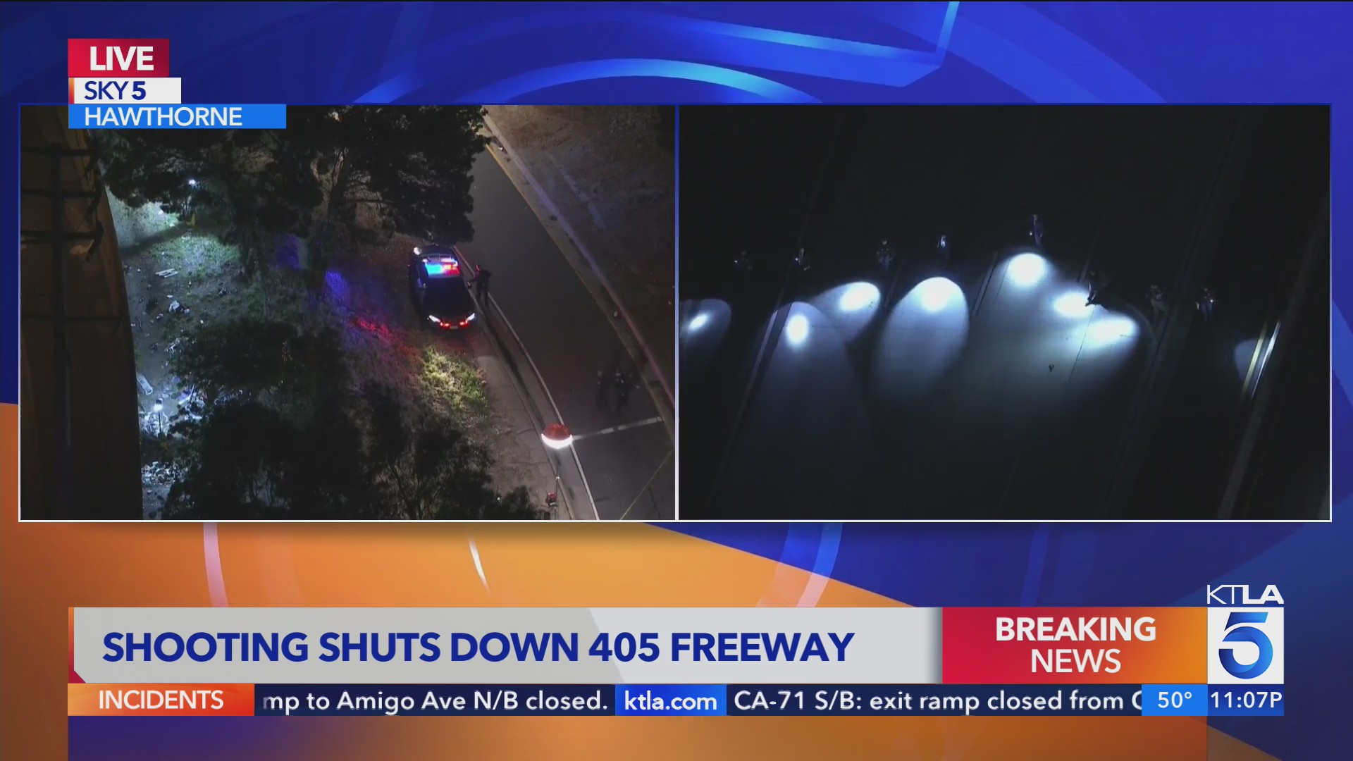 405 Freeway shut down to investigate shooting involving officer – KTLA