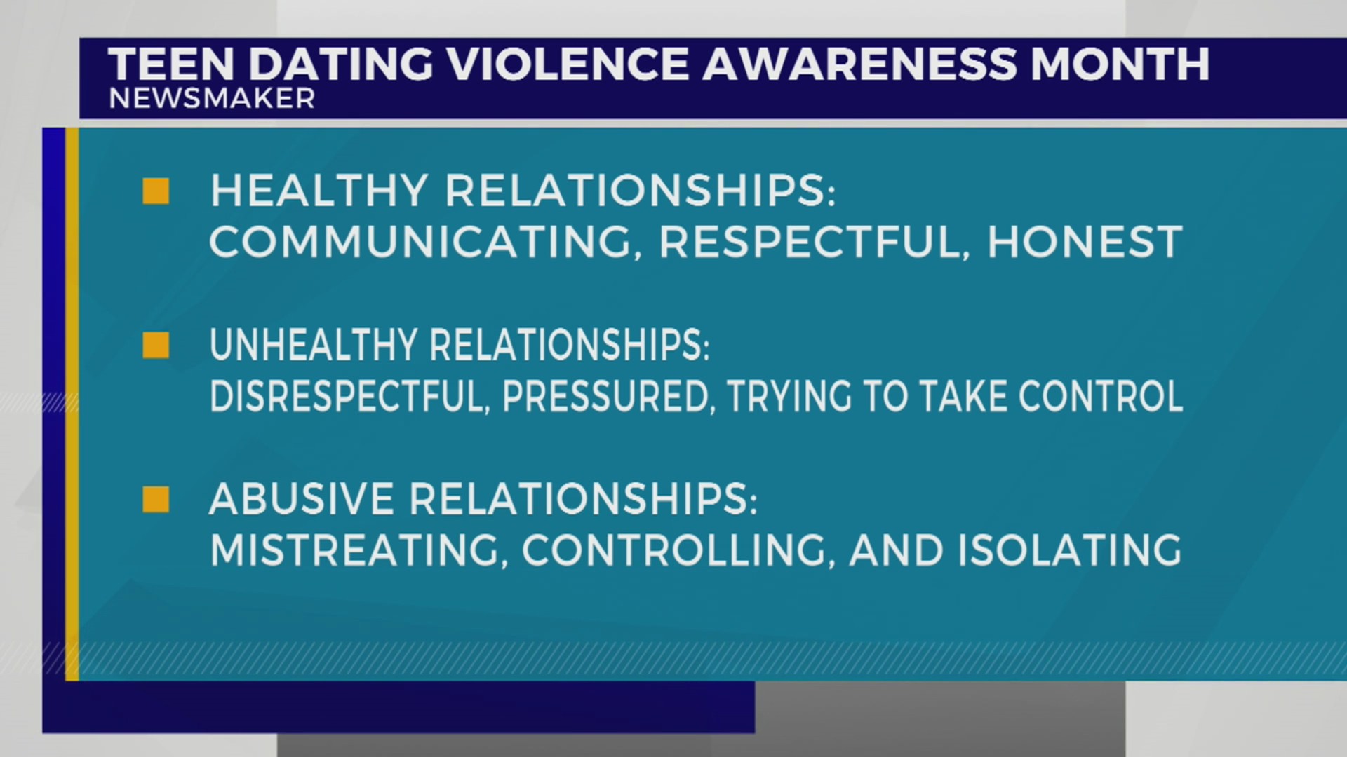 Newsmaker: Teen dating violence awareness month – WKRN News 2