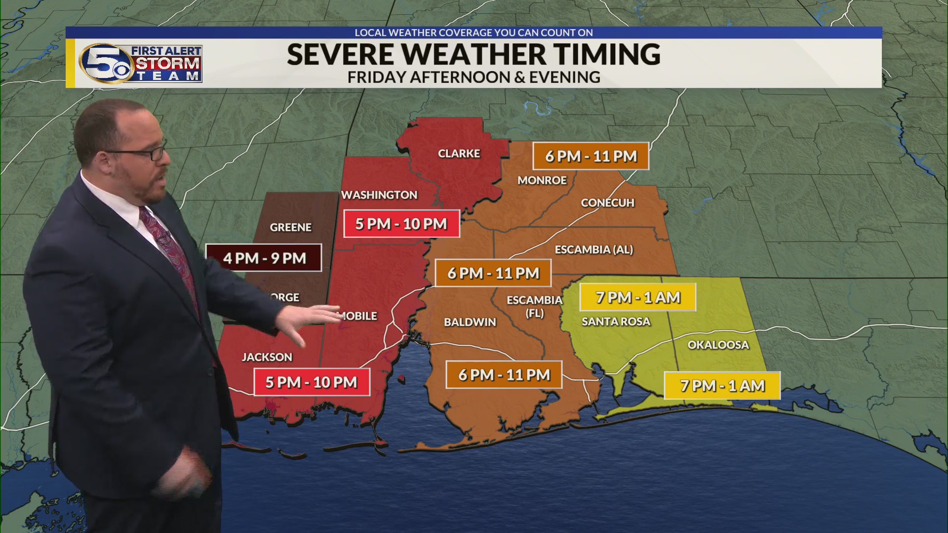 Another cold night ahead, Severe weather possible Friday – WKRG News 5