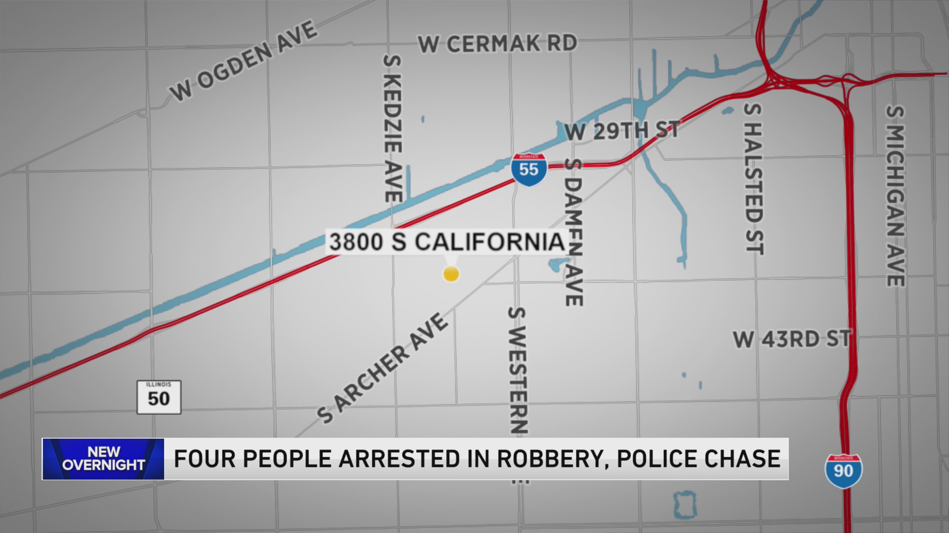 Four people arrested in robbery, police chase – WGN-TV
