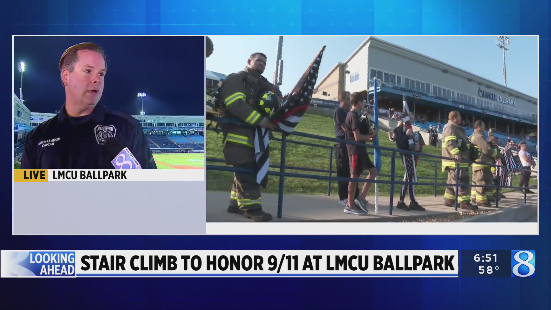 Algoma Township Firefighter discusses details for the Grand Rapids 9/11