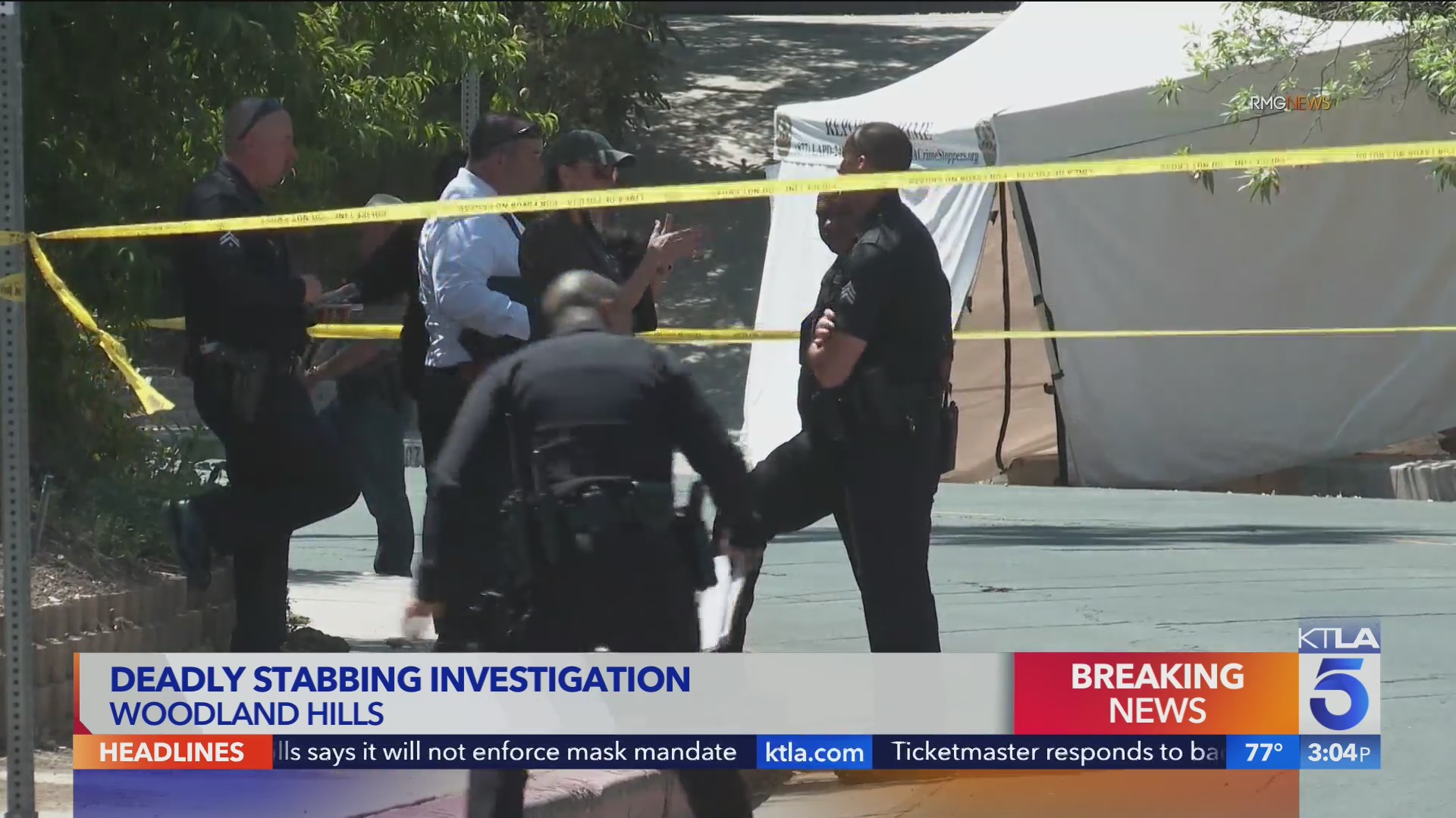 Man stabbed to death in Woodland Hills – KTLA