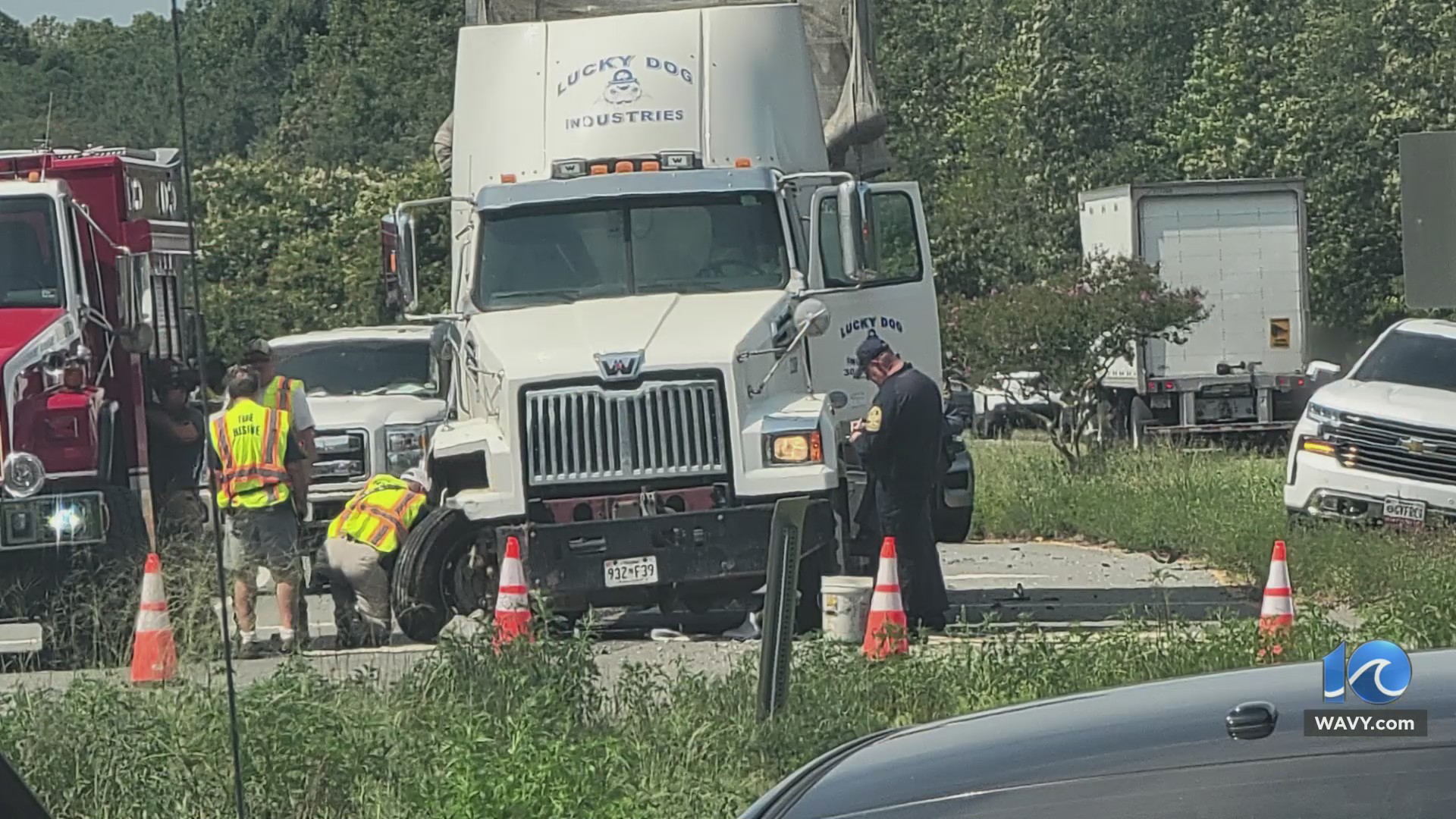 Tractor-trailer involved in multi-vehicle crash in Gloucester County ...