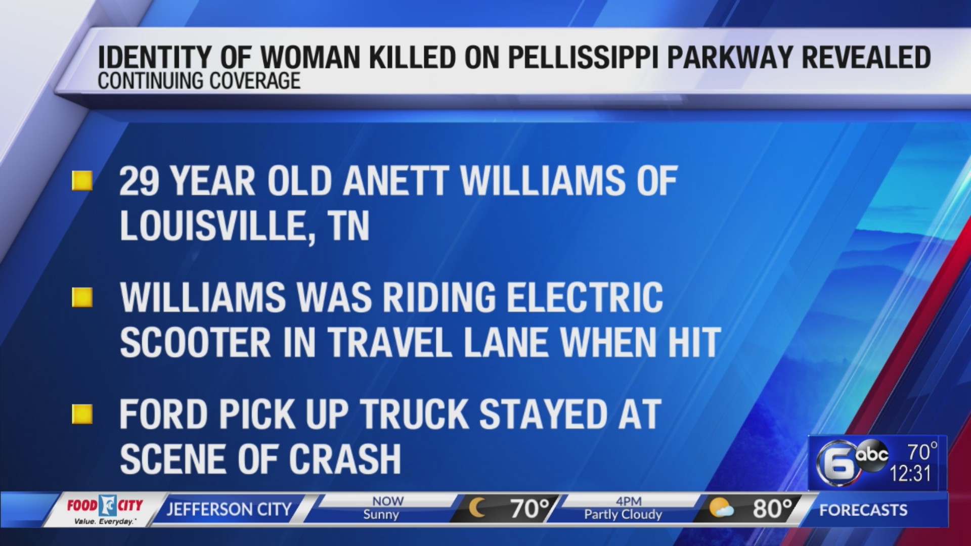 Woman struck & killed while riding electric scooter identified – WATE 6 ...