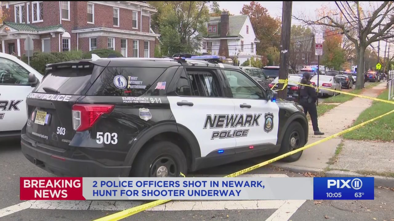 2 police officers shot in Newark; hunt for shooter underway – PIX11