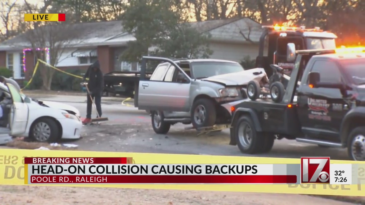 Crash on Poole Road in Raleigh – CBS17.com