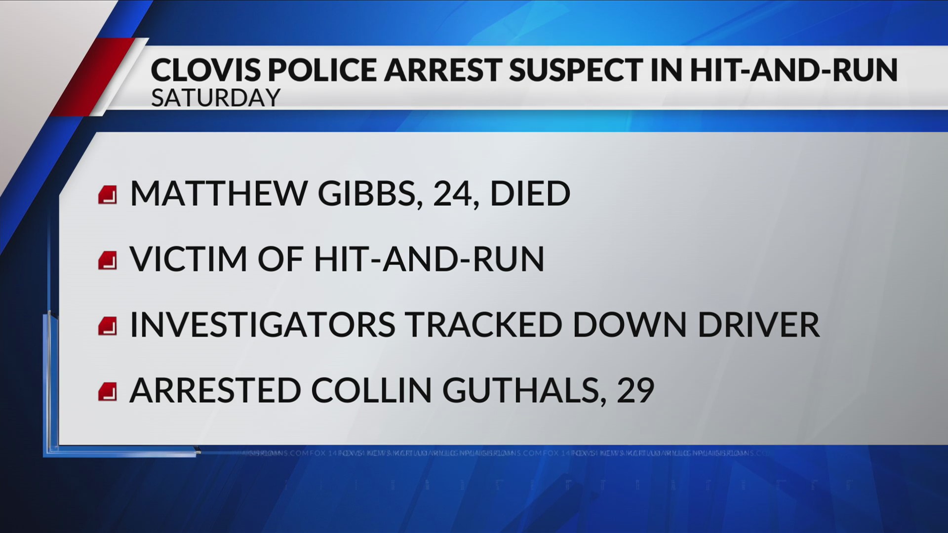 Update Clovis PD obtain arrest warrant for alleged suspect in December