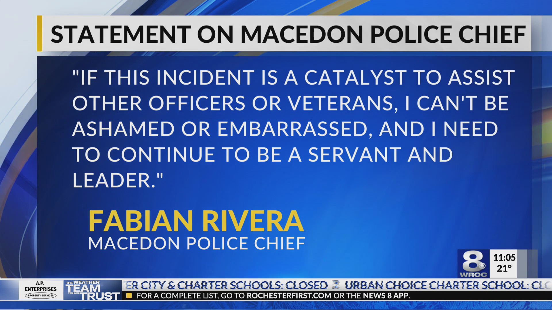 Macedon police chief ‘I battle demons like many veterans’ RochesterFirst