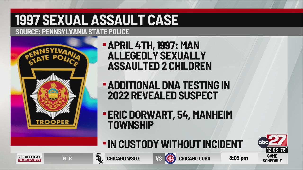 Arrest made in 1997 Lancaster County sexual assault case – ABC27