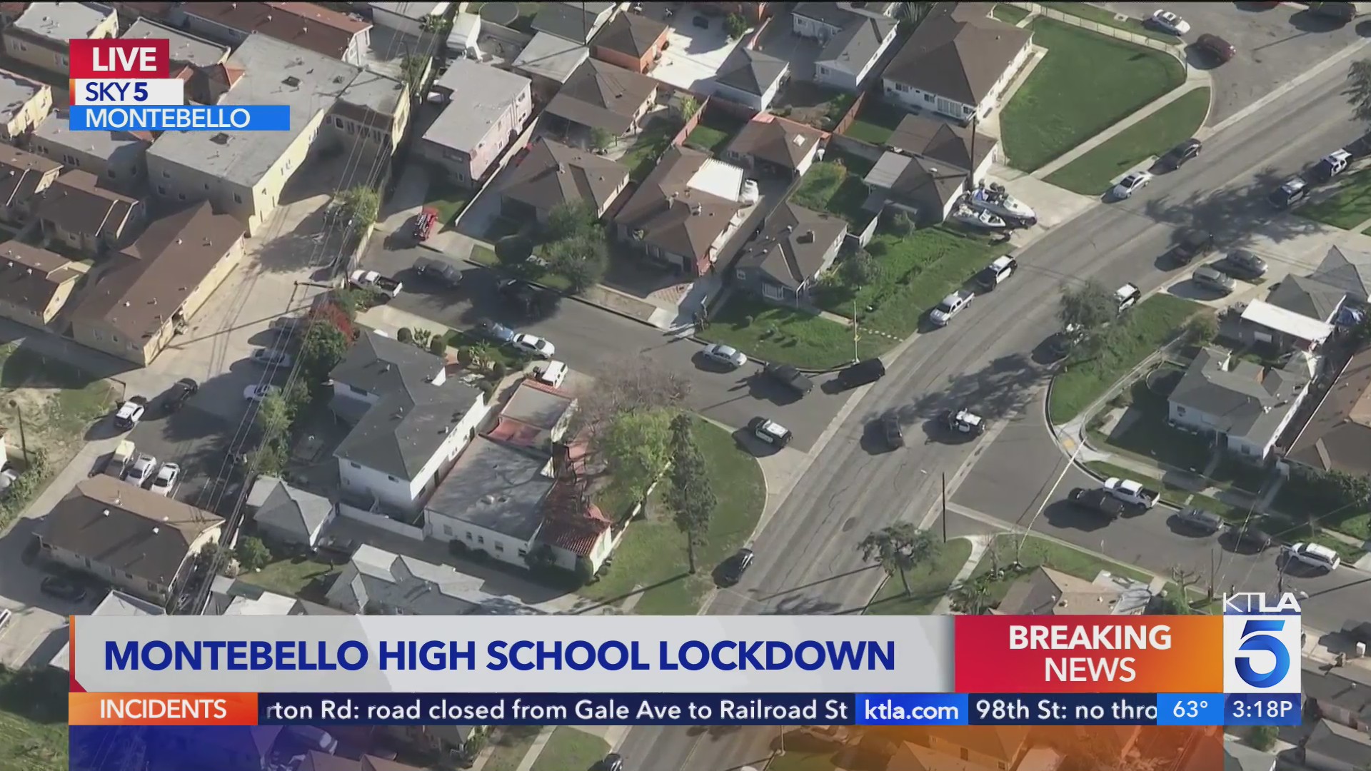 Montebello High School placed on lockdown due to police activity KTLA